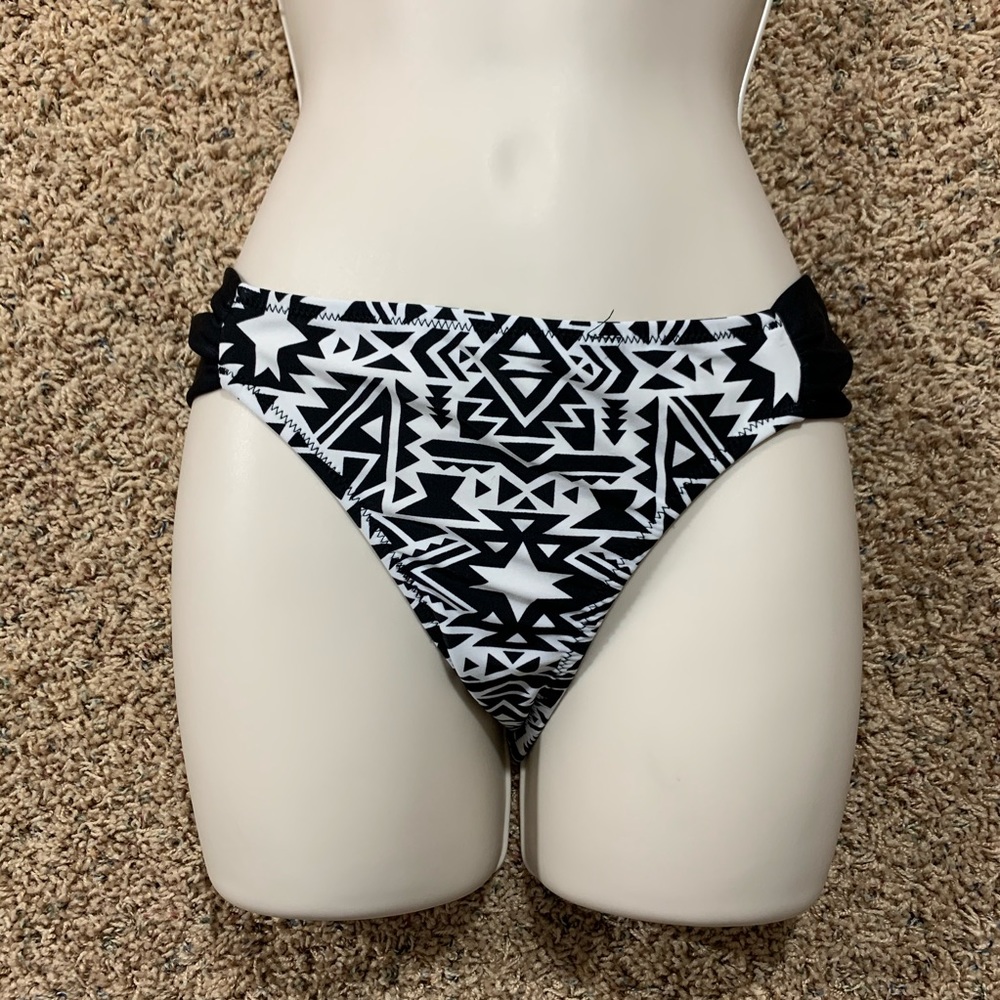 Bingo Black and White Aztec Bikini Bottoms